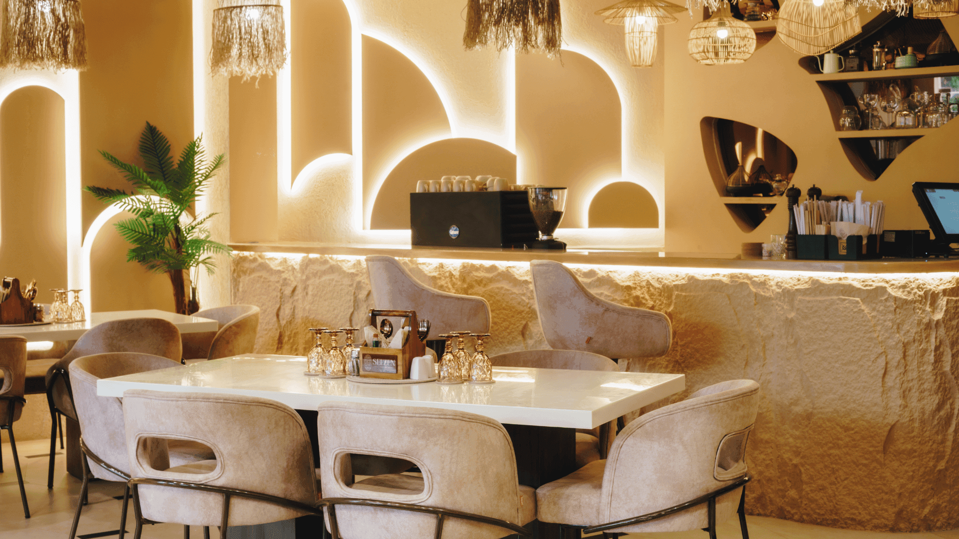Interior of Seezen Coffee House & Kitchen in Civil Lines, Kanpur