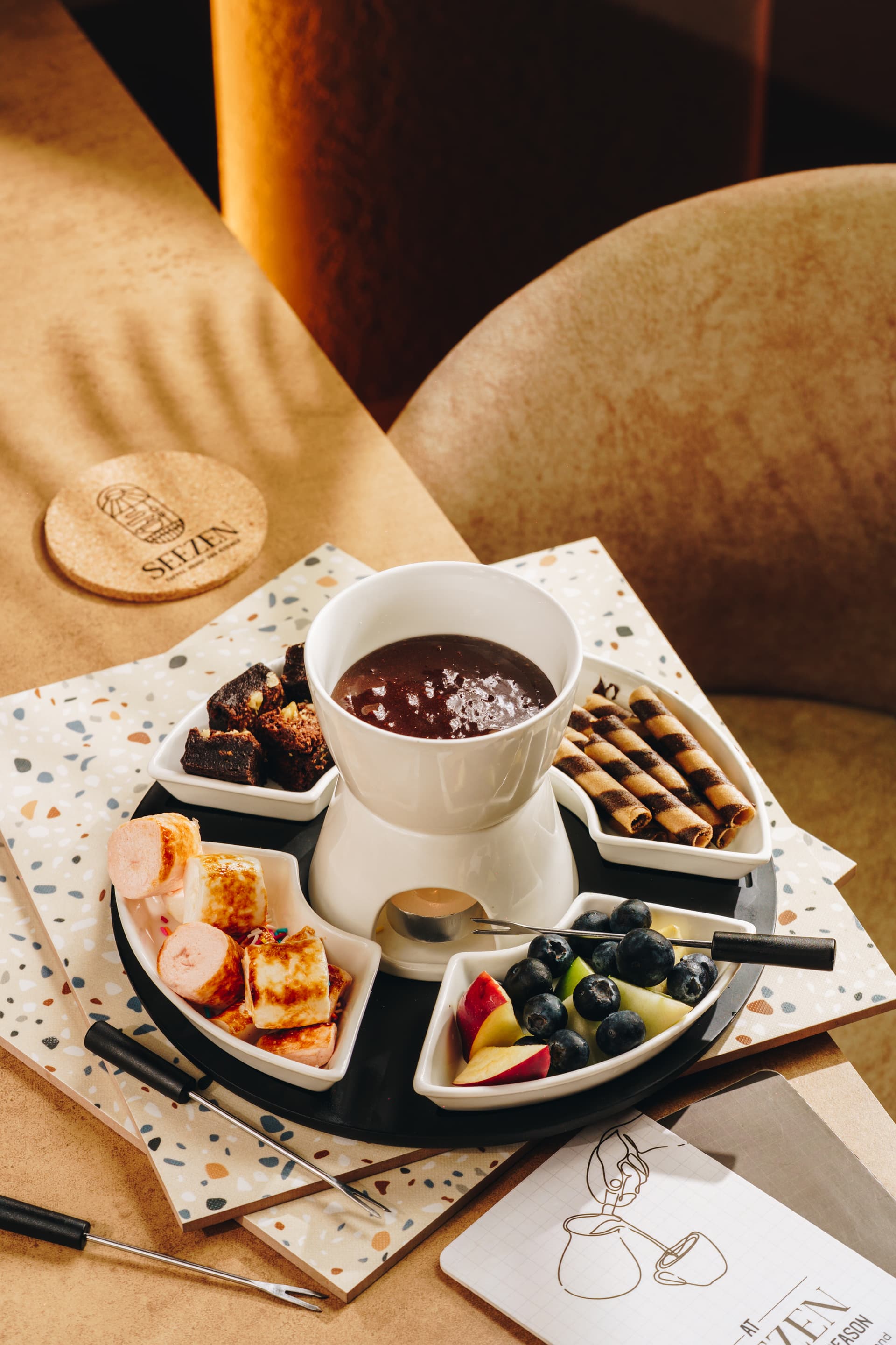 CHOCOLATE FONDUE at Seezen Coffee House & Kitchen